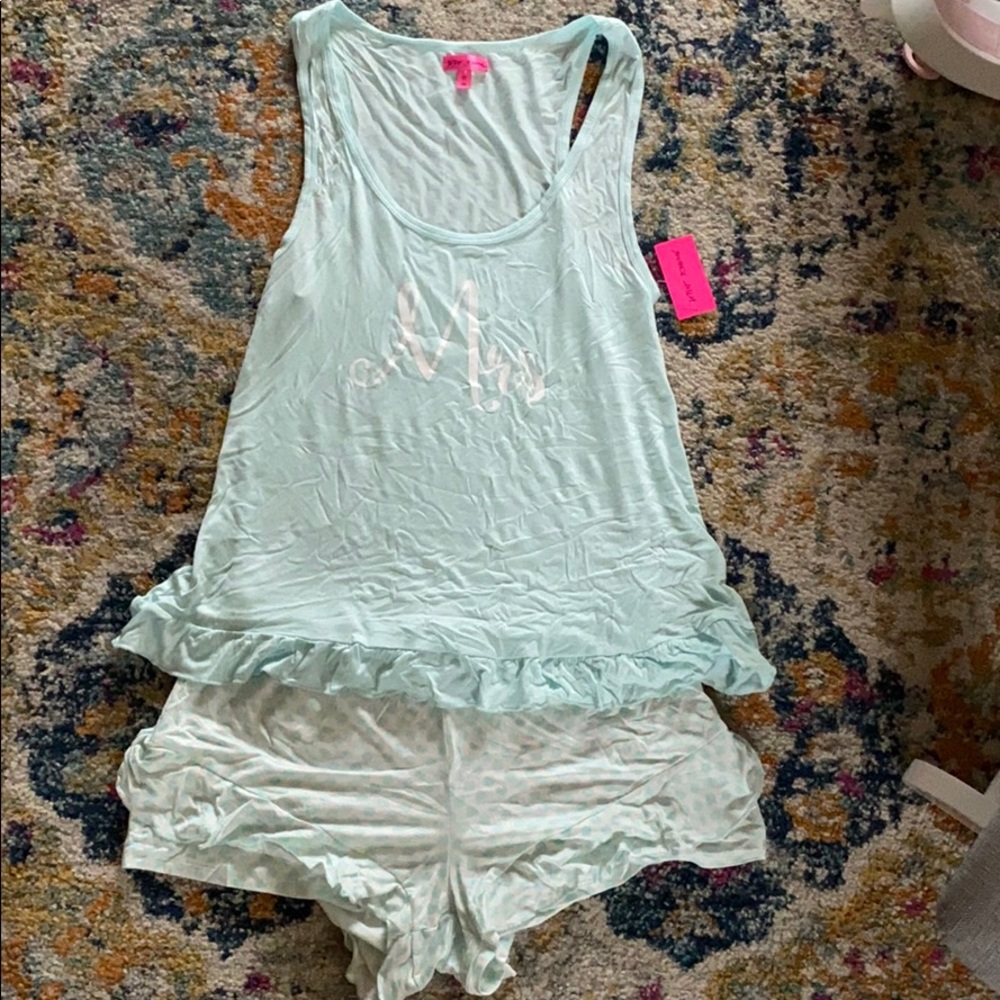 NWT Betsy Johnson Mrs. tank and short set